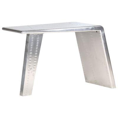 vidaXL Avijatičarski radni stol srebrni 112 x 50 x 76 cm metalni