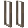 vidaXL Noge za barski stol U-oblik 2 kom Prirodni čelik 40 x (90-91) cm Čelik