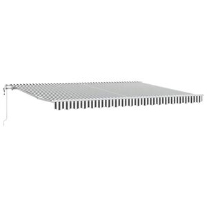 vidaXL Tenda na automatsko uvlačenje antracit i bijela 450x300 cm