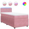 vidaXL Box spring krevet s madracem ružičasti 100x200 cm bar&scaron;unasti