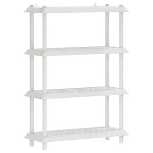 vidaXL Jedinca za police 4 razina 100 x 40 x 136,5 cm PP Bijela
