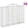 vidaXL Lučne gabionske ko&scaron;are 8 kom 200x30x40/60 cm pocinčano željezo