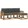 vidaXL Set vanjskih sofa 4 pcs Prirodna i antracit Poliester