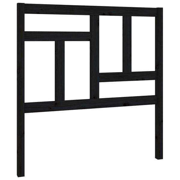 vidaXL Uzglavlje za krevet crno 95,5 x 4 x 100 cm od masivne borovine