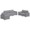 vidaXL Sofa 3 kom. Svijetlo siva Platnasta tkanina
