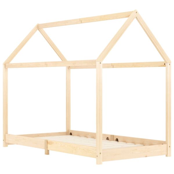 vidaXL Okvir za dječji krevet od masivne borovine 90 x 200 cm