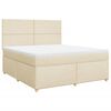 vidaXL Krevet s oprugama i madracem krem 180x200 cm od tkanine