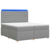 vidaXL Boxspring krevet s madracem Svjetlosiva 200 x 200 cm Tkanina