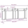 vidaXL Držeće uzglavlje Zidne Svijetlo siva 170 x 55 x 5 cm tkanina