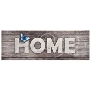 vidaXL Kuhinjski tepih s natpisom Home perivi 60 x 300 cm