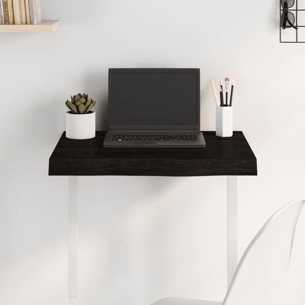 vidaXL Stolna ploča tamnosmeđa 60x50x(2-6) cm obrađena masivna hrast