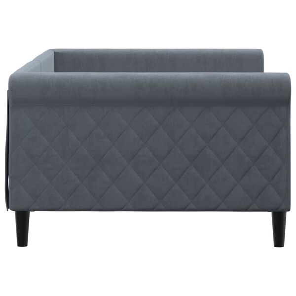 vidaXL Dnevni krevet tamnosivi 100 x 200 cm bar&scaron;unasti