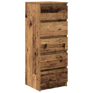 vidaXL Komoda s ladicama staro drvo 37,5x35x99 cm konstruirano drvo