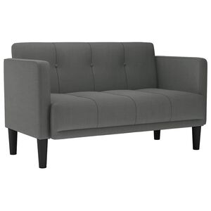 vidaXL Dvosjed tamno sivi 111 cm tkanina