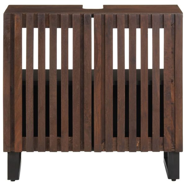 vidaXL Kupaonski ormarić za umivaonik 62x34x58 cm smeđi od drva manga