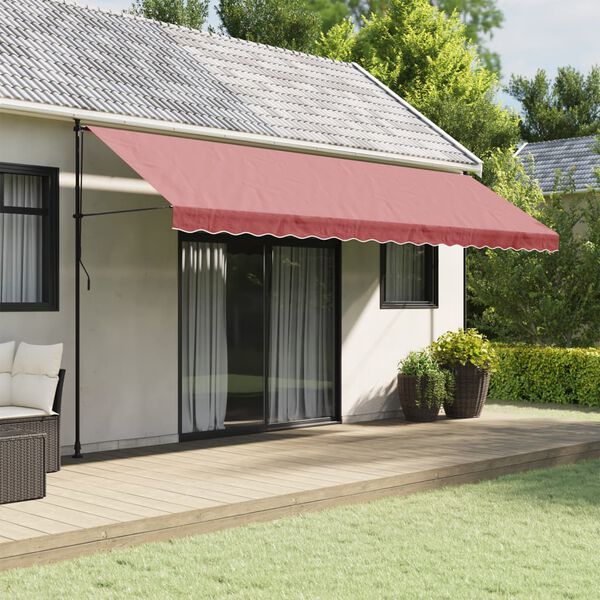 vidaXL Zamjenska tkanina za rub tende bordo prugasta 5 m