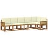 vidaXL Set vanjskih sofa 6 kom. 6-sjedala Prirodna i krem