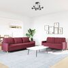 vidaXL 2-dijelni set sofa crvena boja vina od tkanine