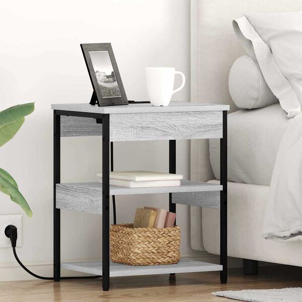 vidaXL Noćni ormar Siva Sonoma 41 x 31 x 51 cm Konstruirano drvo