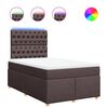 vidaXL Krevet box spring s madracem tamnosmeđi 120 x 190 cm od tkanine