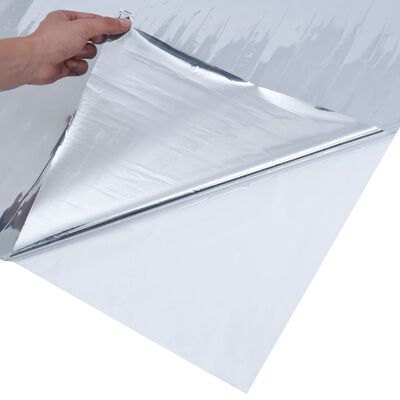 vidaXL Solarna folija s reflektirajućim efektom srebrna 45x500 cm PVC