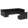 vidaXL 12-dijelni set vrtnih sofa od poliratana s jastucima crni