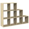 vidaXL Pregrada/regal za knjige3 razina hrast 137,5x29x103,5 cm drveni
