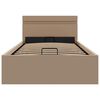 vidaXL Hidraulični okvir za krevet LED boja cappuccina 90 x 200 cm