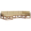 vidaXL Set vanjskih sofa s jastukom 6 pcs Prirodna i bež