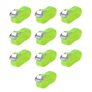 vidaXL Trake za Vezanje Tereta 10 kom 0,25 Tona 5mx25mm Flourescentno Zelene