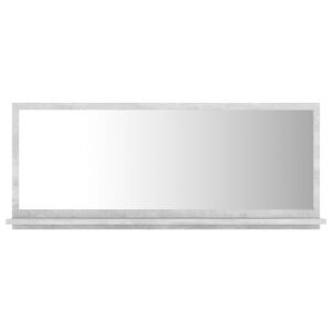 vidaXL Kupaonsko ogledalo boja betona 90x10,5x37 cm konstruirano drvo