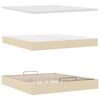 vidaXL Otomanski okvir kreveta s madracima krem 200x200cm od tkanine
