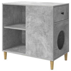 vidaXL Mačja Kuća Beton 72 x 42.5 x 70 cm Konstruirano drvo