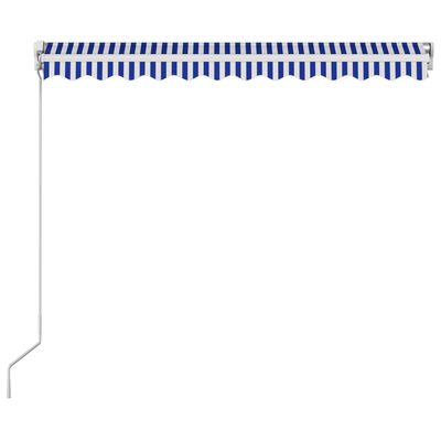 vidaXL Tenda na ručno uvlačenje 300 x 250 cm plavo-bijela