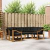 vidaXL Set vanjskih sofa s jastukom 6 pcs Prirodna i crna
