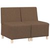 vidaXL Modularna sofa bez naslona 2 kom. Smeđa tkanina