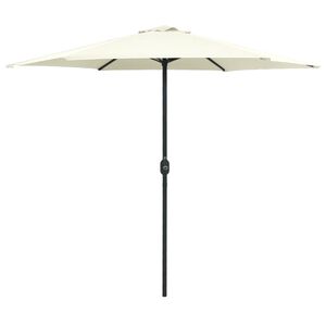 vidaXL Vrtni suncobran s aluminijskim stupom 270x246 cm pijesak bijeli