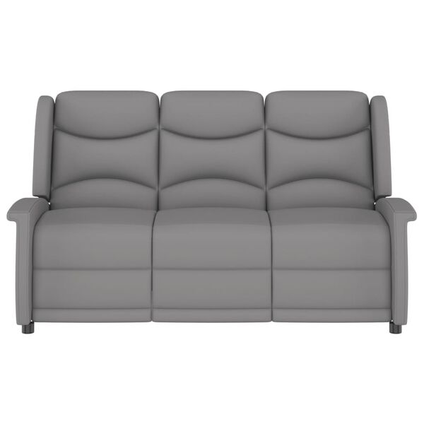 vidaXL Masažni trosjed od mikrovlakana svjetlosivi