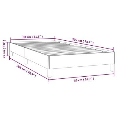 vidaXL Okvir za krevet tamnosivi 80x200 cm od tkanine