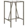 vidaXL Vanjski barski stol sivi 70 x 70 x 110 cm od poliratana