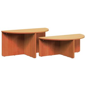 vidaXL Kava Stol 2 kom. Vosak smeđa 79 x 39,5 x 40 cm Masivna borovina