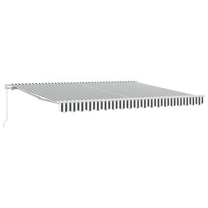 vidaXL Tenda na ručno uvlačenje antracit i bijela 400 x 300 cm