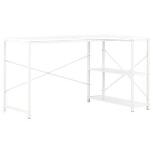 vidaXL Stol za računalo bijeli 120 x 72 x 70 cm