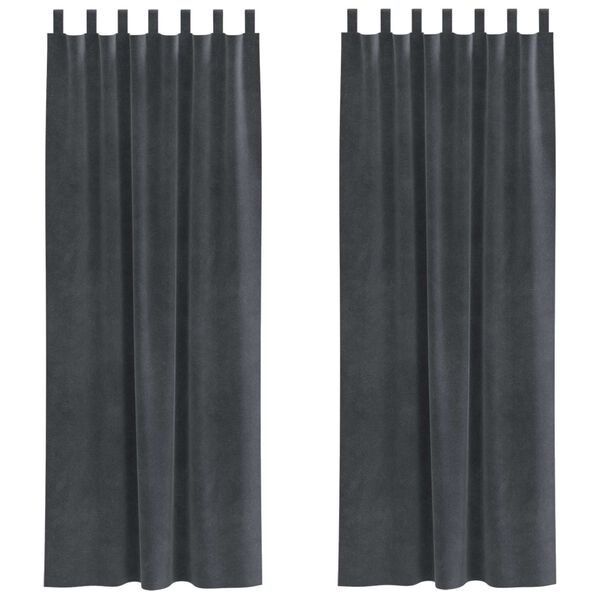 vidaXL Zavjese za zamračivanje 2 pcs Svijetlo siva 140 x 245 cm Bar&scaron;un