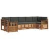 vidaXL Set vanjskih sofa 7 kom. Prirodna i antracit