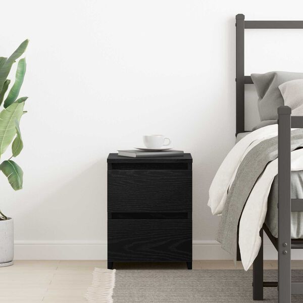 vidaXL Noćni ormar Crni hrast 30 x 30 x 40 cm Konstruirano drvo