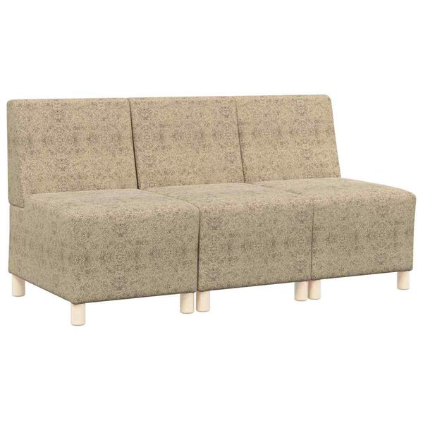 vidaXL Modularna sofa bez naslona 3 pcs Svijetlo siva 55 x 74 x 82 cm