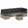 vidaXL Set sofe s jastukom 9 pcs Svjetlosiva poliratan