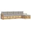 vidaXL Set vanjskih sofa 5 kom. Bijela i svjetlosiva