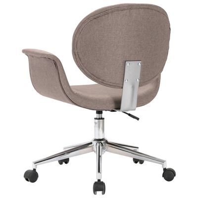 vidaXL Okretna blagovaonska stolica od tkanine sivosmeđa